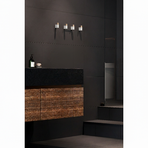 Agățătoare cuier Viefe Casey, piatră texturată albă și stejar, 23 × 61 mm - imagine 3