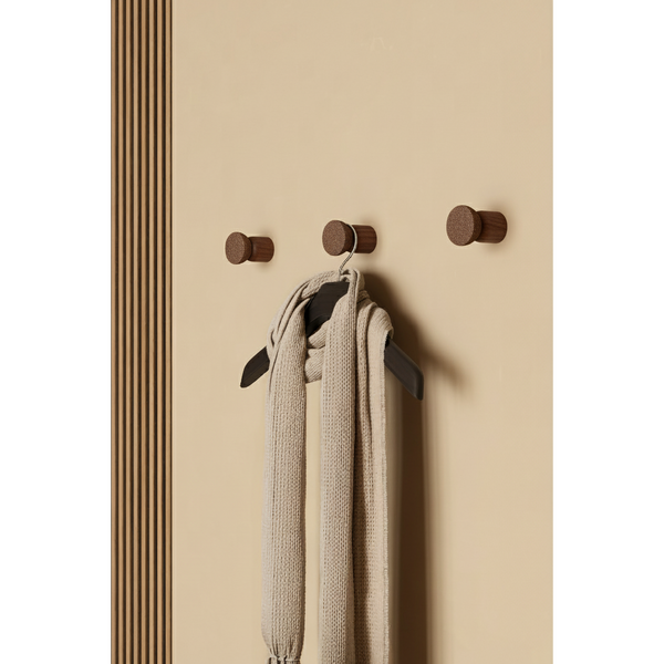 Agățătoare cuier Viefe Piece, nuc și plută, 48 × 64 mm - imagine 3