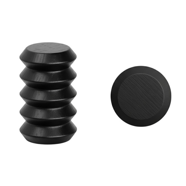 Agățătoare cuier Viefe Pulse, negru mat lacuit, 28 × 45 mm