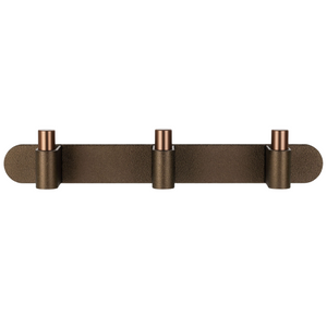Cuier cu agățători Viefe Casey Rack, maro metalic texturat și bronz mat, 340 × 43 × 62 mm