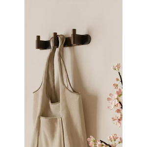 Cuier cu agățători Viefe Casey Rack, maro metalic texturat și bronz mat, 340 × 43 × 62 mm - imagine 2