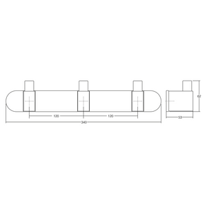 Cuier cu agățători Viefe Casey Rack, maro metalic texturat și bronz mat, 340 × 43 × 62 mm - imagine 6