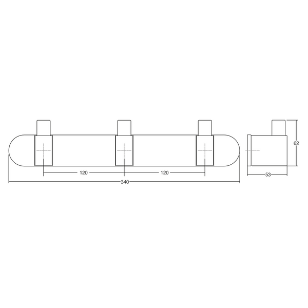 Cuier cu agățători Viefe Casey Rack, maro metalic texturat și bronz mat, 340 × 43 × 62 mm - imagine 6