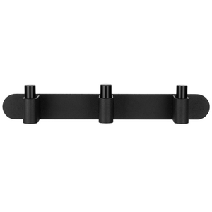 Cuier cu agățători Viefe Casey Rack, negru lava texturat și negru mat, 340 × 43 × 62 mm