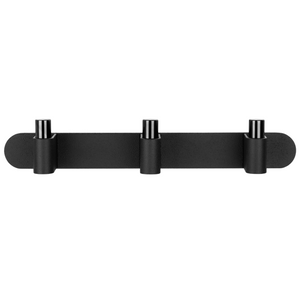 Cuier cu agățători Viefe Casey Rack, negru lava texturat și negru titan lustruit, 340 × 43 × 62 mm