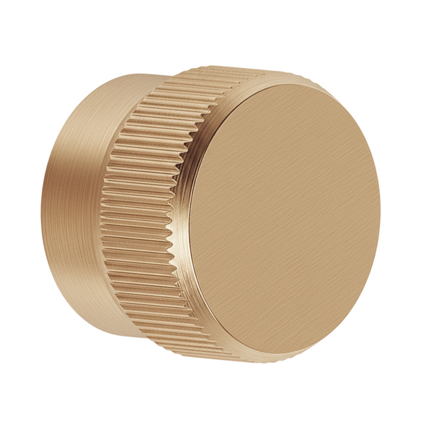 Buton mobilier Viefe Brooklyn Big, alamă cava periată, Ø 40 mm - imagine 3