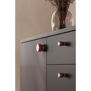 Buton mobilier Viefe Brooklyn Big, bronz periat, Ø 40 mm - imagine 6