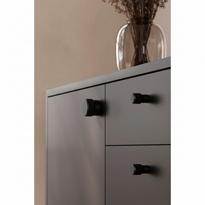 Buton mobilier Viefe Brooklyn Big, negru periat, Ø 40 mm - imagine 4