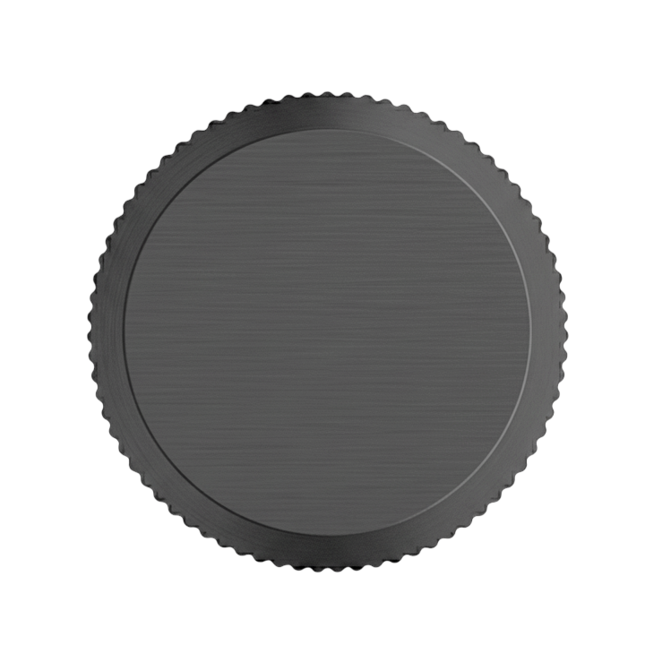 Buton mobilier Viefe Brooklyn Big, negru titan, Ø 40 mm
