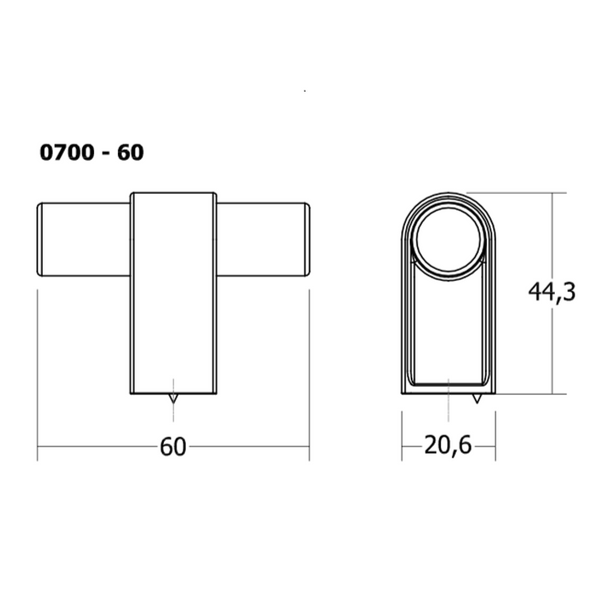 Buton mobilier Viefe Casey, maro metalic texturat și bronz mat, 60 × 44,3 mm - imagine 2
