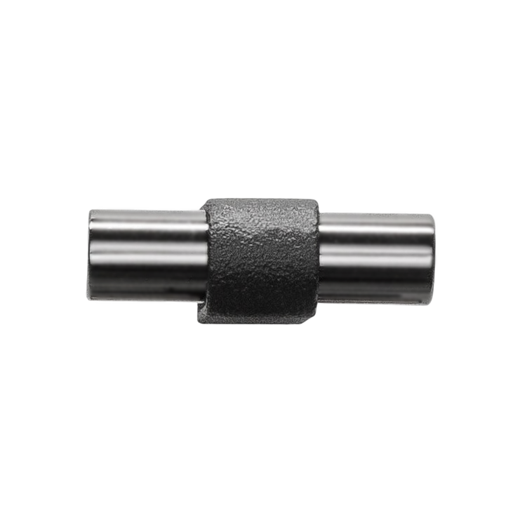 Buton mobilier Viefe Casey, negru lava texturat și negru titan lustruit, 60 × 44,3 mm