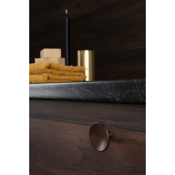 Buton mobilier Viefe Disc, bronz periat, Ø 38 mm - imagine 2