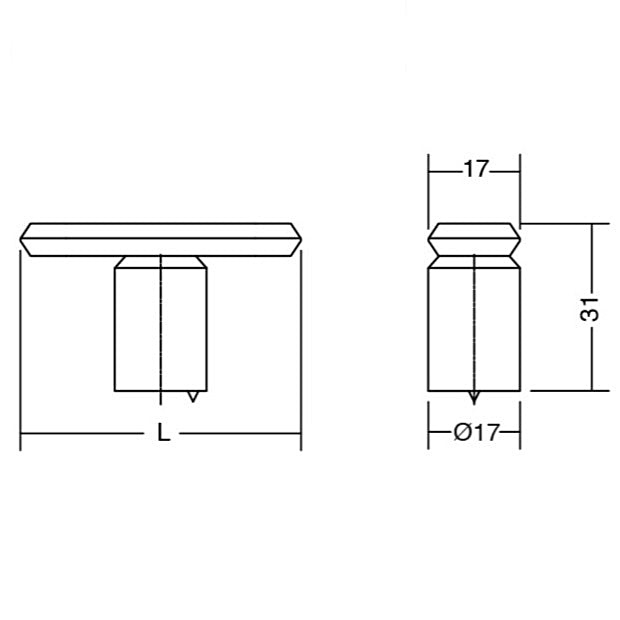 Buton mobilier Viefe Fase, bronz periat, 52 mm