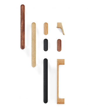 Buton mobilier Viefe Luv Wood, nuc, 17,5 × 51,2 mm - imagine 2