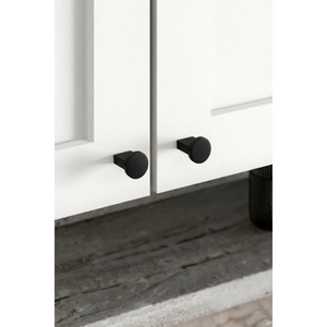 Buton mobilier Viefe Nexx, negru periat, Ø 25 mm - imagine 2