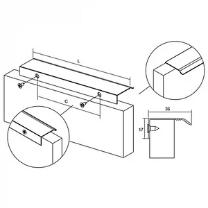 Cutie cu 25 de mânere mobilier Viefe, negru mat, 200 mm (interax 128 mm) - imagine 6