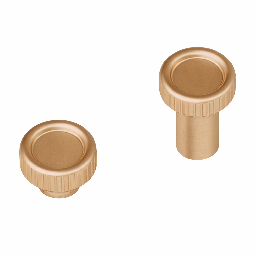 Kit de montaj pe sticlă pentru mâner Viefe Boto, alamă cava periată, Ø 18 mm