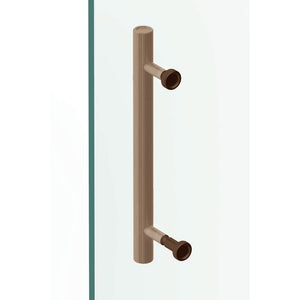 Kit de montaj pe sticlă pentru mâner Viefe Boto, bronz periat, Ø 18 mm - imagine 2