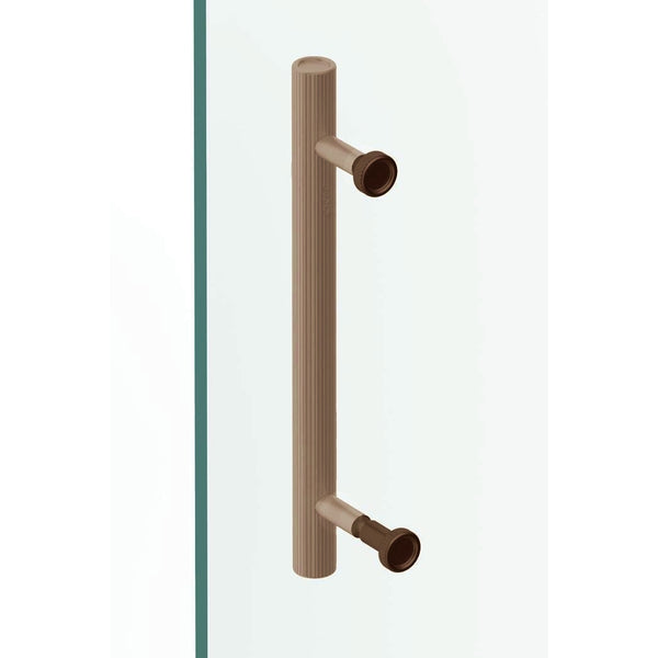 Kit de montaj pe sticlă pentru mâner Viefe Boto, bronz periat, Ø 18 mm - imagine 2