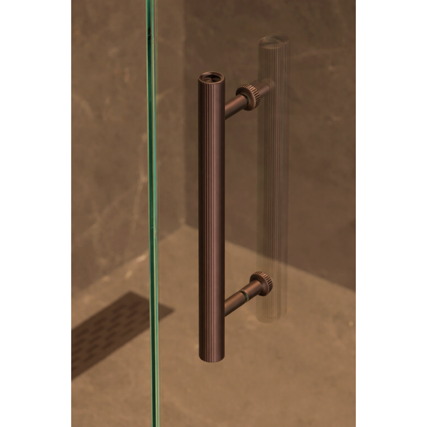 Kit de montaj pe sticlă pentru mâner Viefe Boto, bronz periat, Ø 18 mm - imagine 3