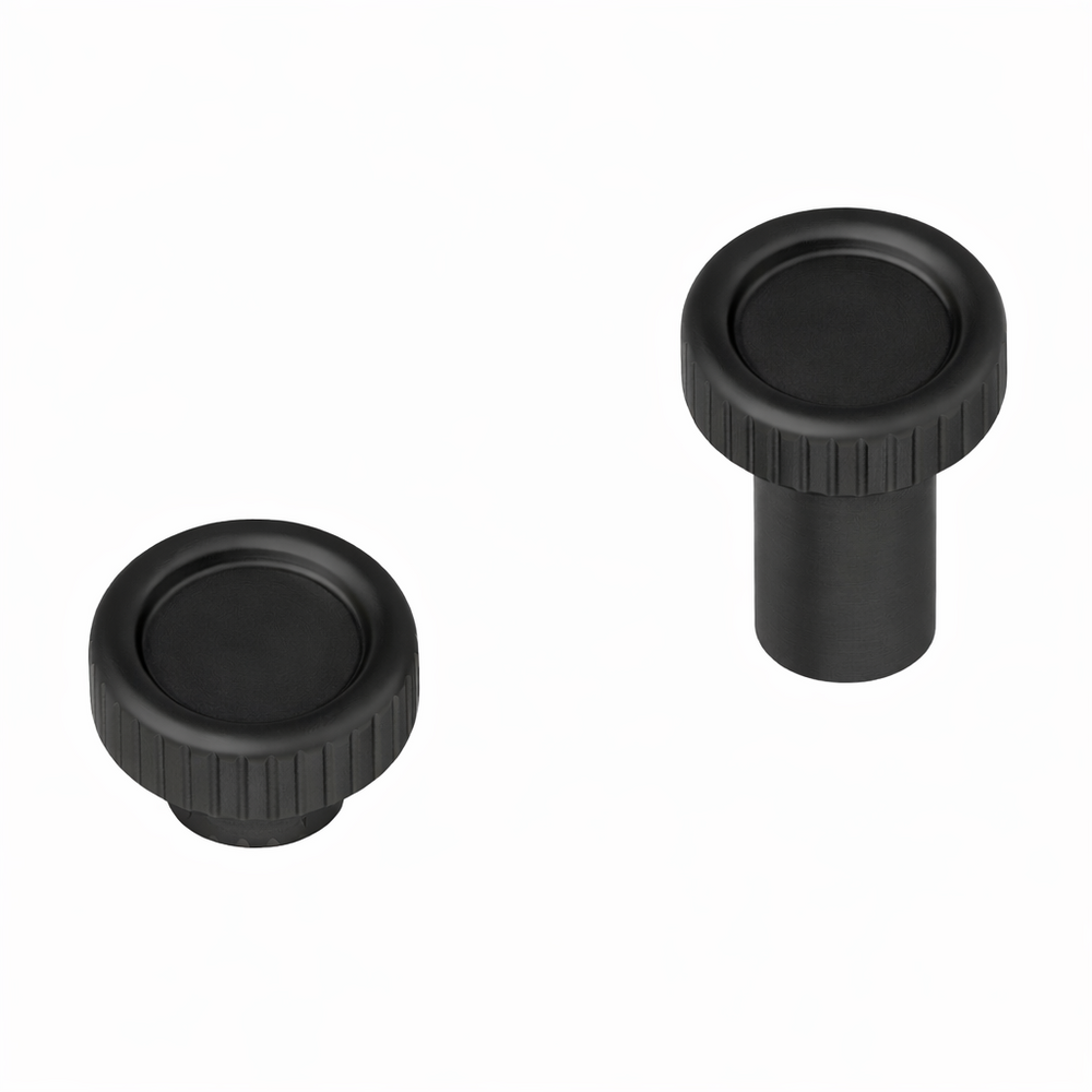 Kit de montaj pe sticlă pentru mâner Viefe Boto, negru periat, Ø 18 mm