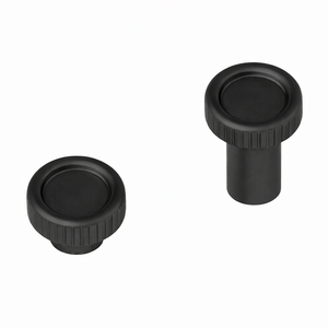 Kit de montaj pe sticlă pentru mâner Viefe Boto, negru periat, Ø 18 mm