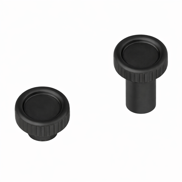 Kit de montaj pe sticlă pentru mâner Viefe Boto, negru periat, Ø 18 mm