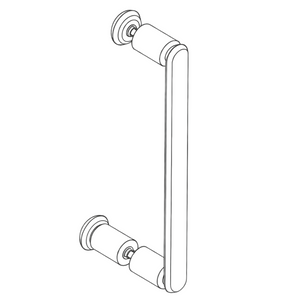 Kit de montaj pe sticlă pentru mâner Viefe Fase, negru periat, Ø 23 mm - imagine 2
