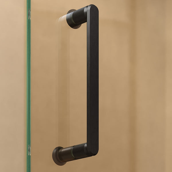 Kit de montaj pe sticlă pentru mâner Viefe Fase, negru periat, Ø 23 mm - imagine 3