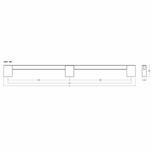 Mâner lung Viefe Hako, stejar, 988 mm (interax 960 mm) - imagine 4