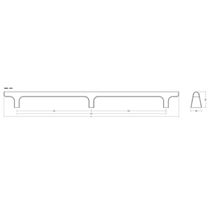 Mâner lung Viefe Hinoki Wood Big, natur, 915 mm (interax 832 mm) - imagine 4