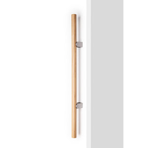 Mâner lung Viefe Kumo Wood Big One, stejar și oțel inoxidabil, 878 mm (interax 448 mm) - imagine 3