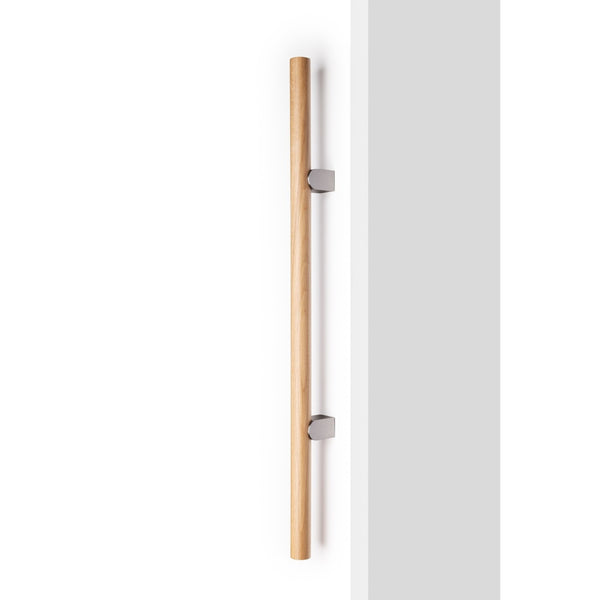Mâner lung Viefe Kumo Wood Big One, stejar și oțel inoxidabil, 878 mm (interax 448 mm) - imagine 3