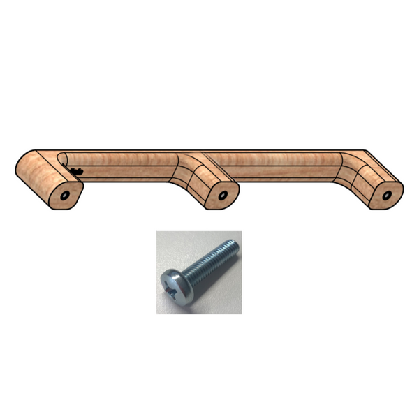 Mâner lung Viefe Luv Wood, natur, 1026,5 mm (interax 992 mm) - imagine 5