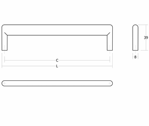 Mâner mobilier Viefe Beam, negru mat, 104 mm (interax 96 mm) - imagine 2