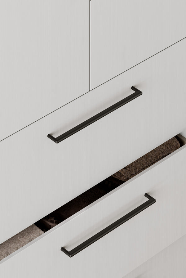 Mâner mobilier Viefe Beam, negru titan, 168 mm (interax 160 mm) - imagine 2