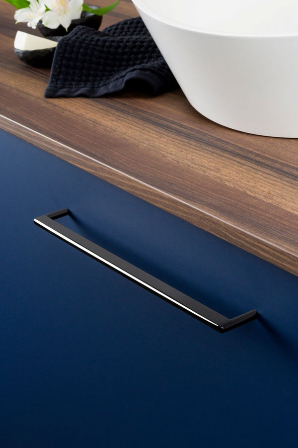 Mâner mobilier Viefe Beam, negru titan lustruit, 168 mm (interax 160 mm) - imagine 2