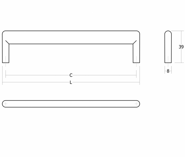 Mâner mobilier Viefe Beam, nichel periat, 104 mm (interax 96 mm) - imagine 2