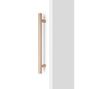 Mâner mobilier Viefe Boto Big, alamă cava periată, 418 mm (interax 320 mm) - imagine 3