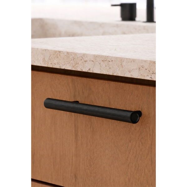 Mâner mobilier Viefe Boto, negru periat, 226 mm (interax 160 mm) - imagine 3