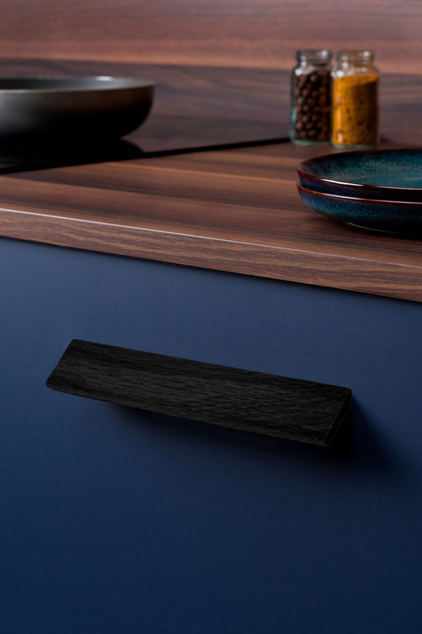 Mâner mobilier Viefe Cano, negru mat lacuit, 200 mm (interax 160 mm) - imagine 3