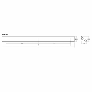 Mâner lung Viefe Cano, stejar, 1100 mm (interax 1024 mm) - imagine 5