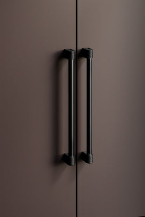 Mâner mobilier Viefe Casey Big, negru lava texturat și negru mat, 448 mm (interax 416 mm) - imagine 3