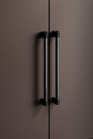 Mâner mobilier Viefe Casey Big, negru lava texturat și negru titan lustruit, 448 mm (interax 416 mm) - imagine 2
