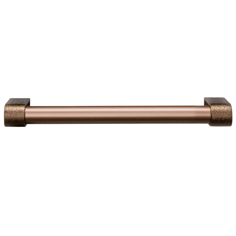 Mâner mobilier Viefe Casey, maro metalic texturat și bronz mat, 211 mm (interax 192 mm)