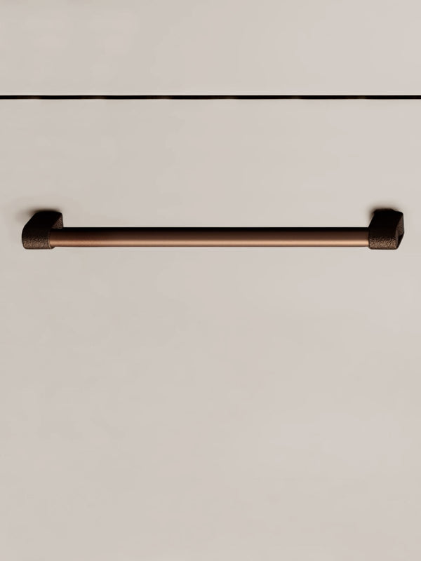 Mâner mobilier Viefe Casey, maro metalic texturat și bronz mat, 339 mm (interax 320 mm) - imagine 2