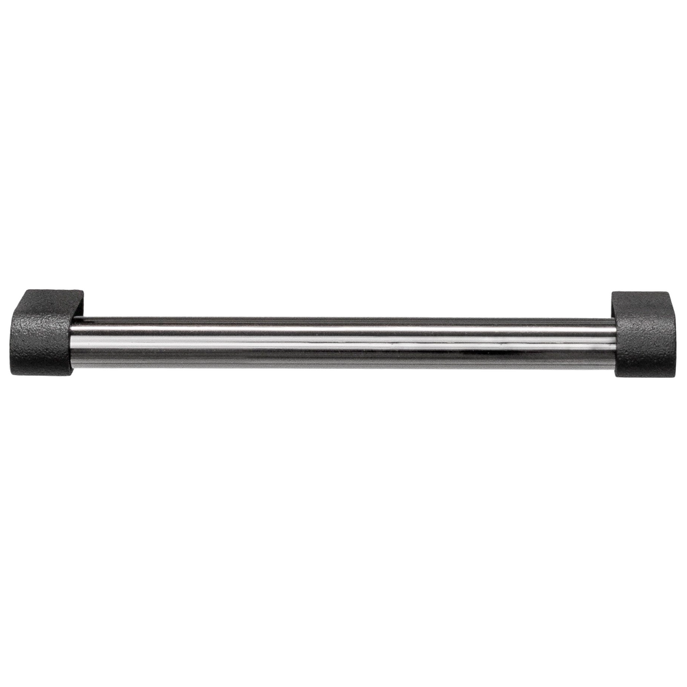 Mâner mobilier Viefe Casey, negru lava texturat și negru titan lustruit, 211 mm (interax 192 mm)