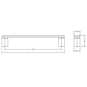 Mâner mobilier Viefe Fase, bronz periat, 177 mm (interax 160 mm)