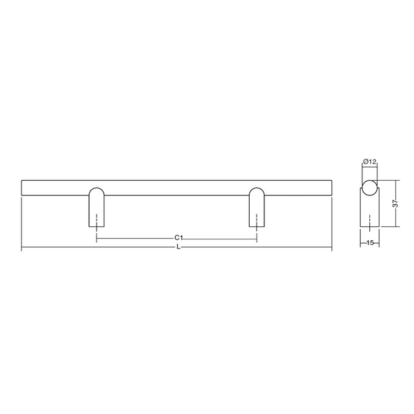 Mâner mobilier Viefe Kumo, bronz periat, 248 mm (interax 128 mm)