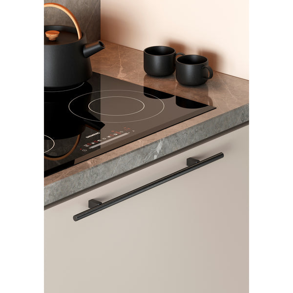 Mâner mobilier Viefe Kumo, negru titan, 480 mm (interax 320 mm) - imagine 3